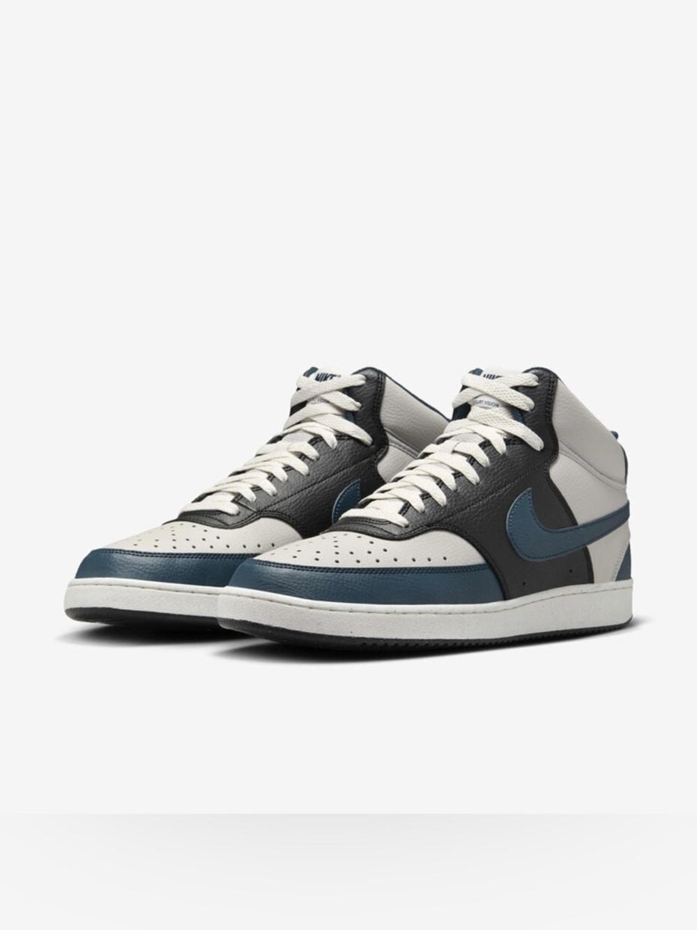 VGUC Nike Men’s Court Vision Mid Sneakers - Iron Ore size 8